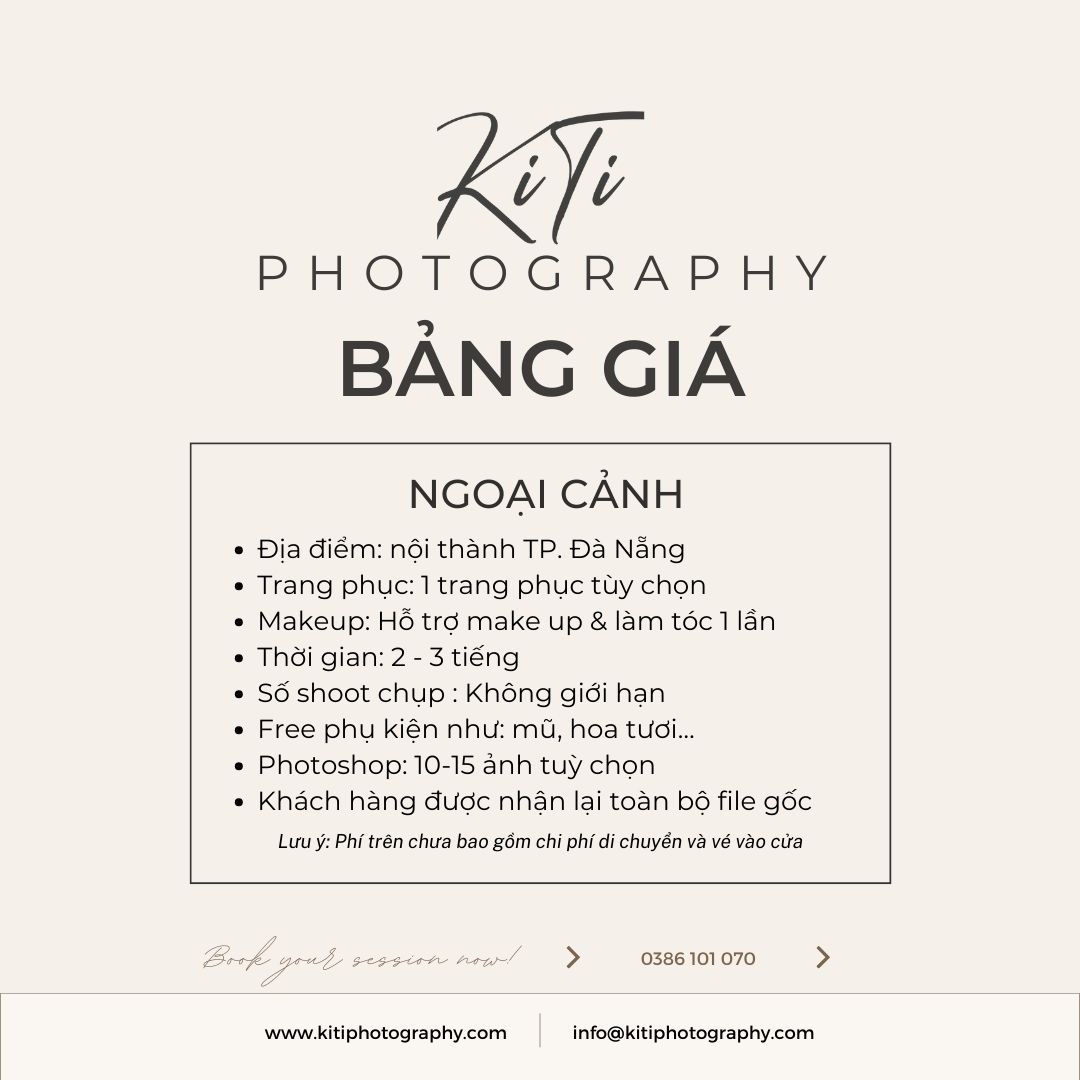Bảng giá chupoj ảnh ngoại cảnh đà nẵng
